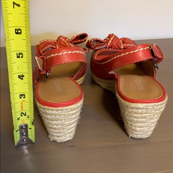 Franco Sarto Red Leather Wedges - Women’s Size 7 - Picture 4 of 4